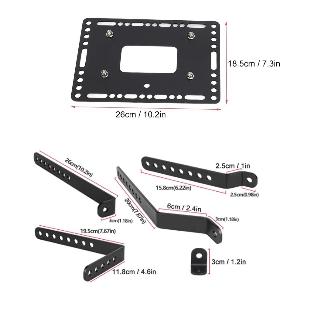Motorcycle Side Case Mounting Universal Adjustable Hard Saddlebag Mounting Bracket Kit provides additional storage space for 18L side Brackets. cases.