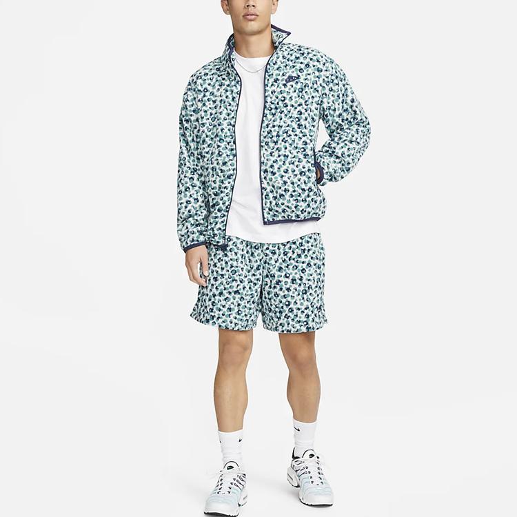 Nike Color Block Polka Dot Pattern Logo Print Jacket Men Jacket Dark-Navy DX0532-379