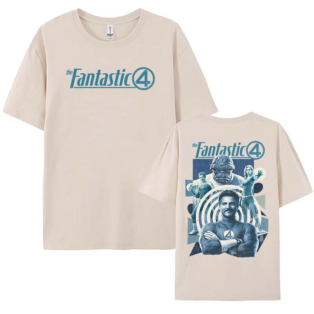 Summer Women Men Tees Film The Fantastic Four First Steps Movie T-shirt Cotton Summer Female Tshirts Unisex Streetwear Top