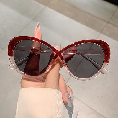 New Butterfly Frame Personalized Color Contrasting Sunglasses Style Fashion Trend Natural Beauty Artifact Sun Glasses Goggles
