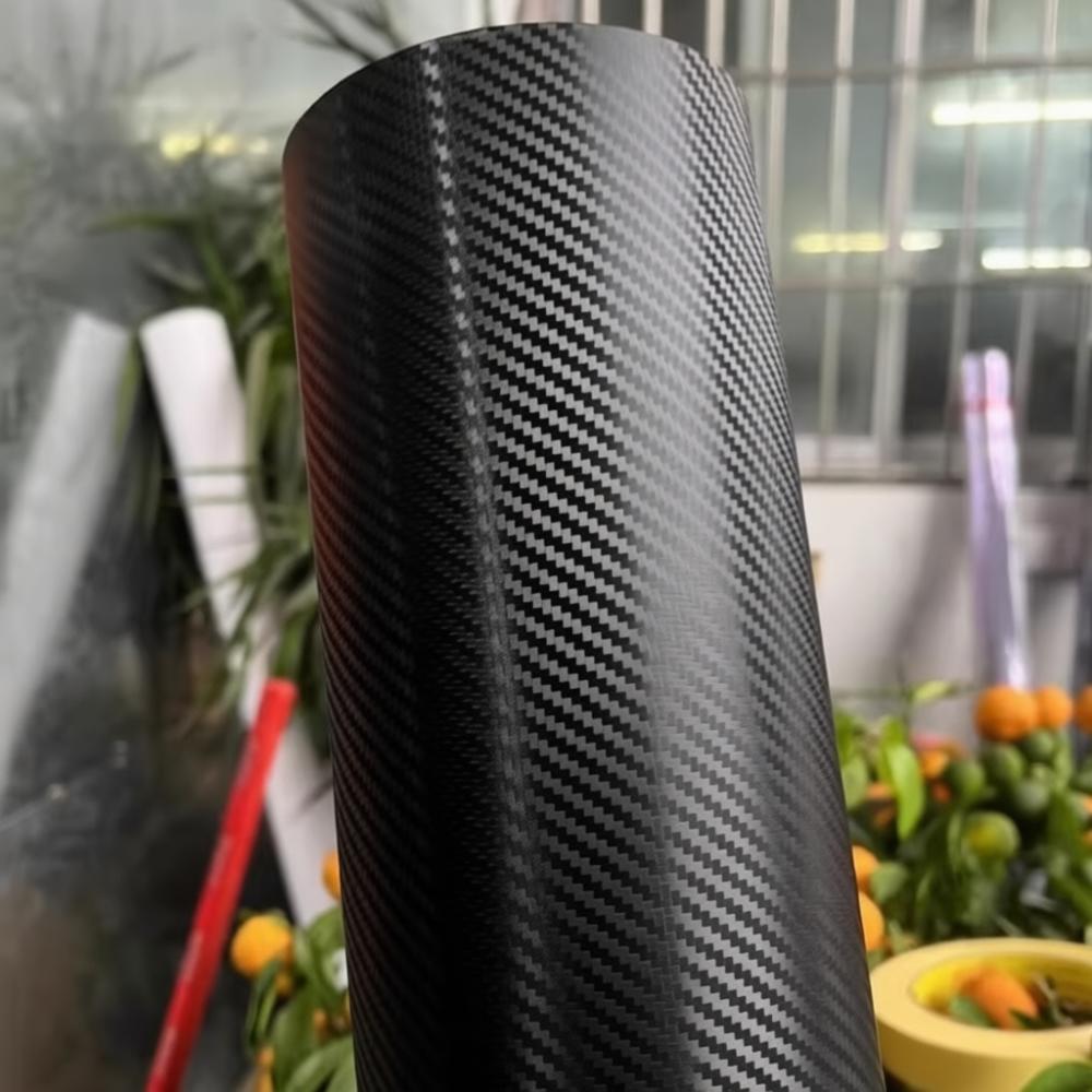 Car Body Styling Vinyl Wrap 6D Forged Carbon Fiber PET Matte Black Sticker Waterproof Protective Film For Vehicle Auto Parts