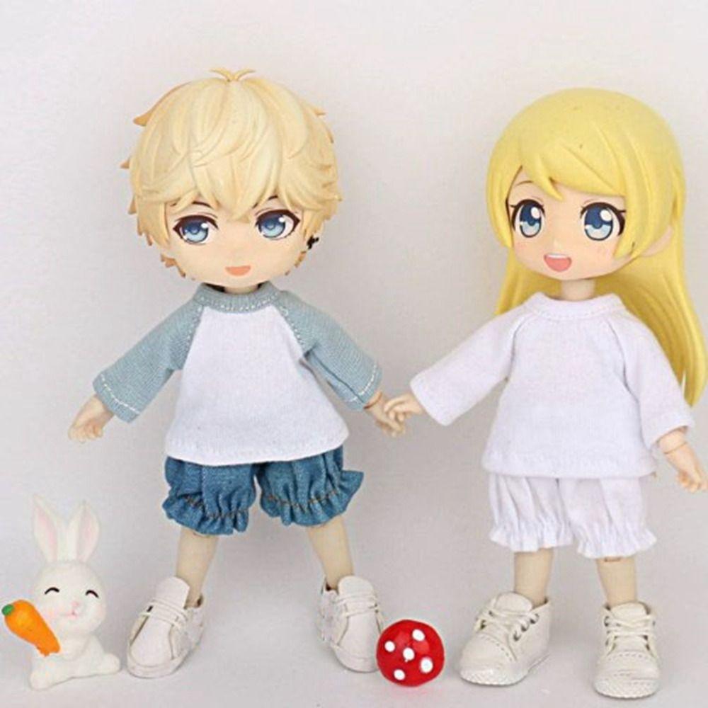 10 Styles Long Sleeved T-Shirt for 1/11 ob11 Dolls/1/12 Bjd Dolls Doll Clothes Accessories