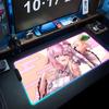 hakui koyori Mouse Pad RGB Gaming Mousepad Big LED Pad PC Desk Mat Luminous Mouse Pad Large Keyboard Mats Table Rug With Backlit