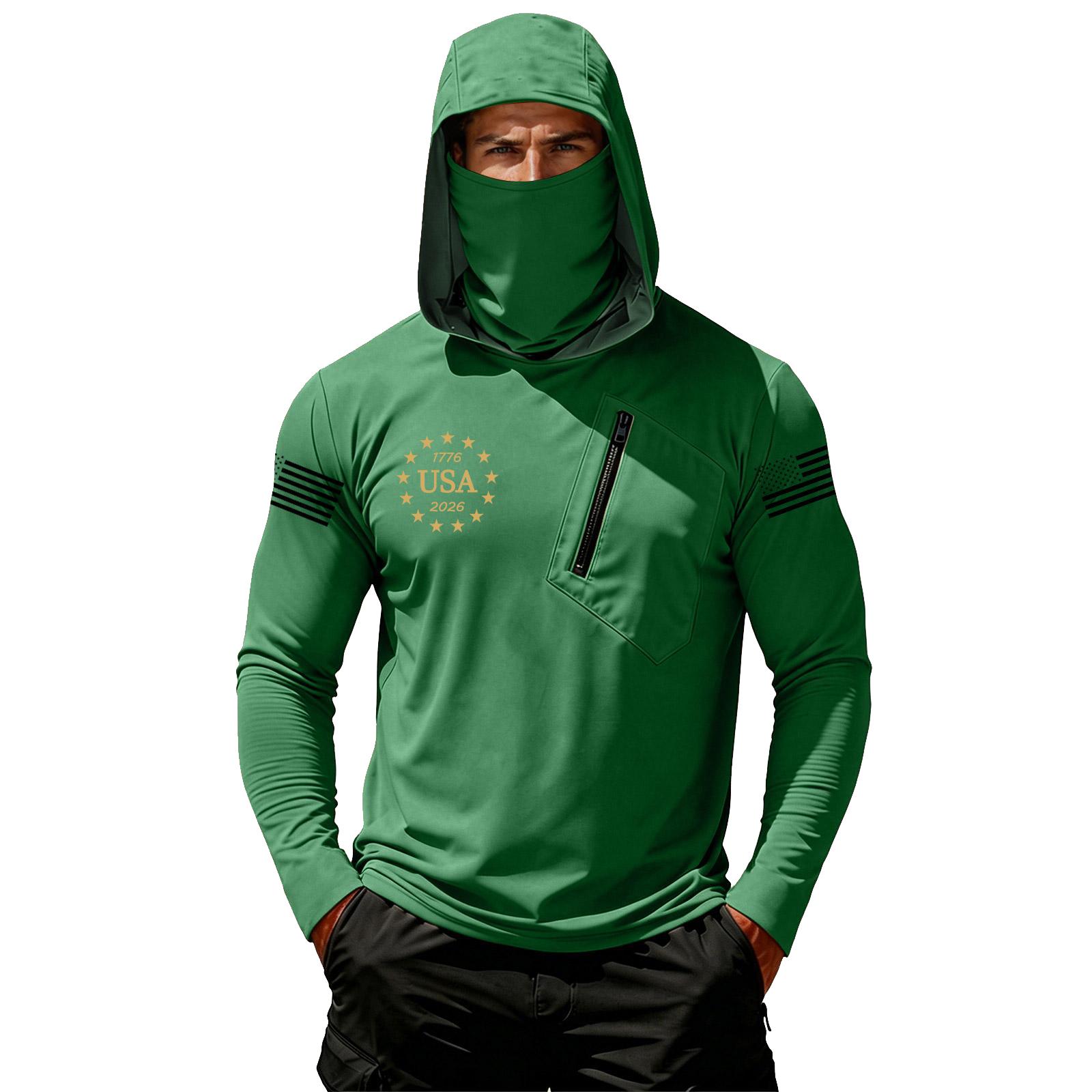 Men s Casual Hooded Long Sleeve Sunscreen Top L 1770₽