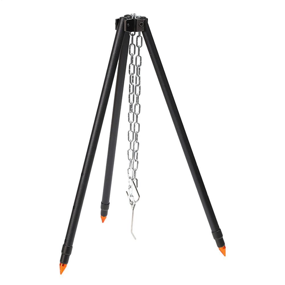 

Camping Tripod for Cooking Heavy Duty Tripod Rack Cooking Grill Supplies Camping Campfire Tripod With Chain for Family Outings