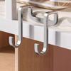 Over Cabinet Door Hook Stainless Steel Door Hanger for Closet Kitchen Cabinet Wardrobe Dorm Bathroom