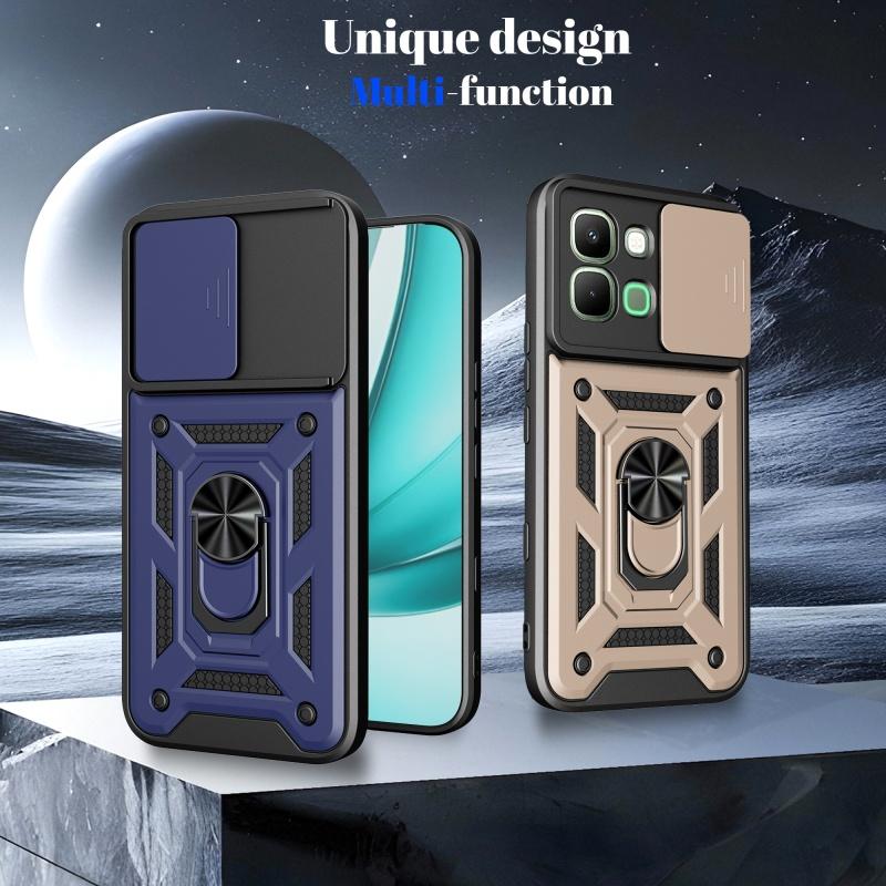 For Infinix Note Edge 5G Case Car Push Window Holder Armor Phone Case For Infinix Note Edge 5G Slide Camera Protect Back Cover
