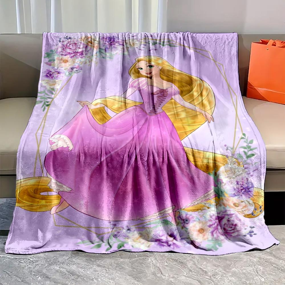 6 Sizes Beautiful Princess R-Rapunzel Print Blanket Bedroom Living Room Sofa Study Children's Room Decor Blanket Holiday Gifts