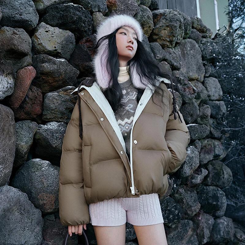 Ledin Fair Isle Short Puffer Down Jacket