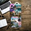 Travel Los Angeles California Phone Case For iPhone 16,15,14,13,12,11,XS,XR,X,8,7,Pro,Max,Plus,mini Silicone Black Cover