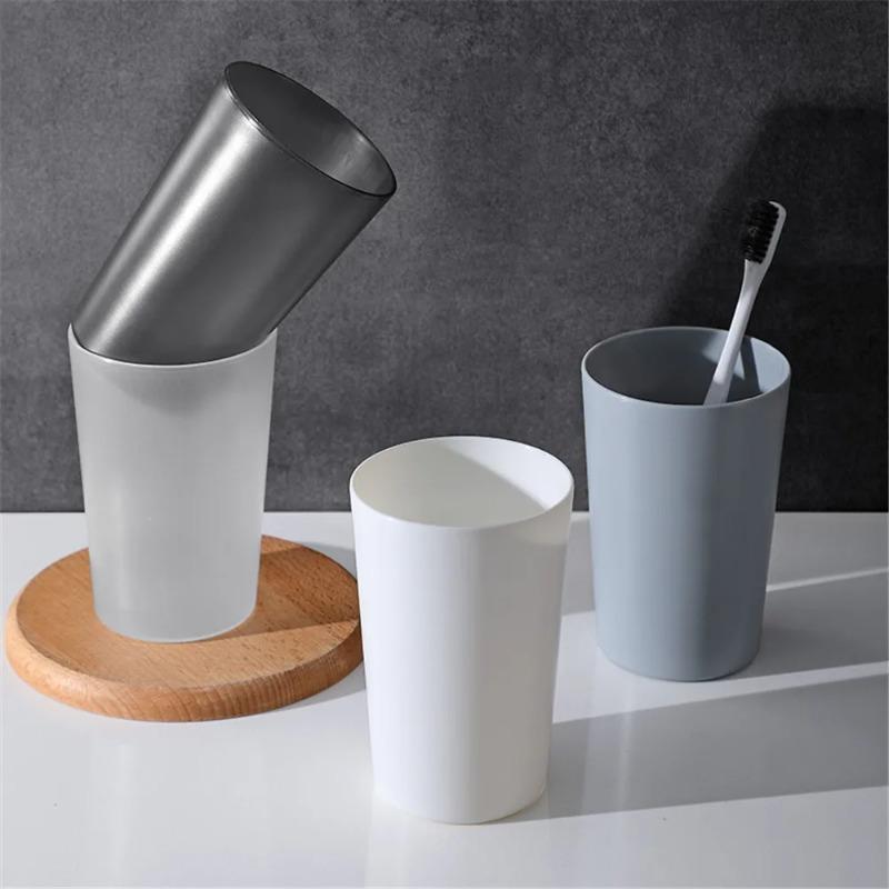 Simple Toothbrush Mouthwash Cups Durable Frosted Household Plastic Couple Mouthwash Cup Multipurpose Large Capacity Drinking Cup
