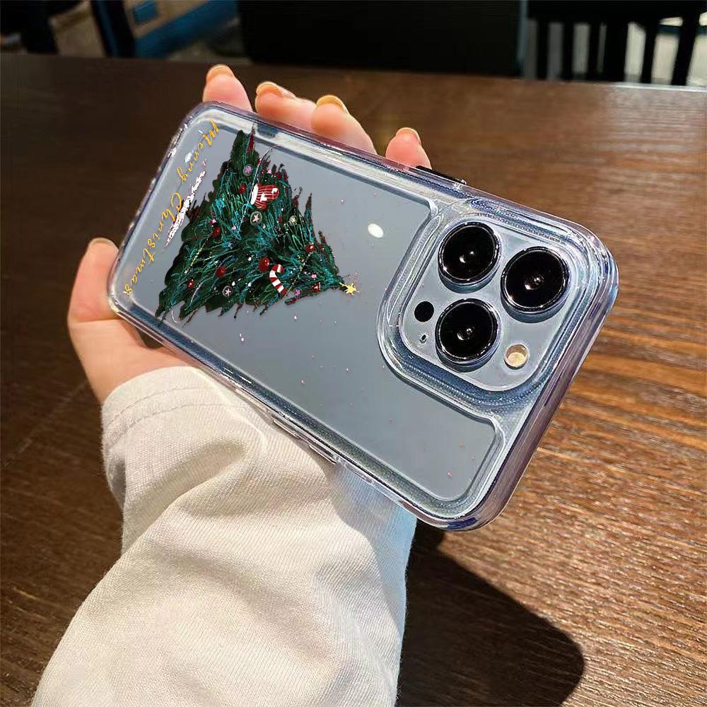 Silicon Christmas Phone Case For iPhone 14 Pro Max Funda iPhone 11 16 15 13 12 XR X XS 7 8 Plus SE 16promax 15promax Clear Cover