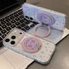 Floral Bear Rotating Bracket Is Suitable for Apple 11promax Mobile Phone Case, High Value for Girls, Huawei Xiaomi Vivo.