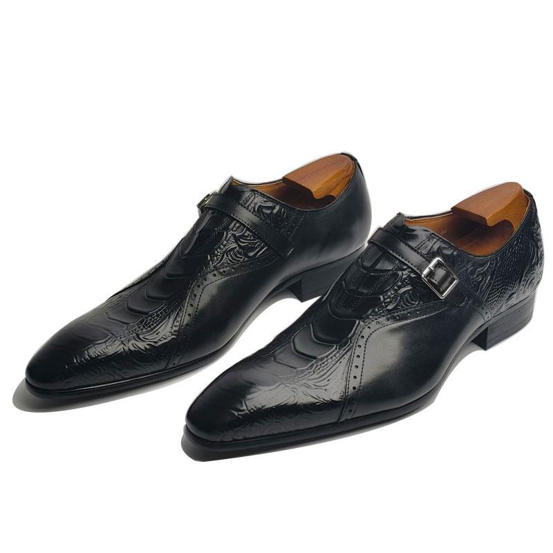 Fashion New Arrival High Quality Genuine Leather Shoes Men's Formal Business Shoes With Italy Design Premium Leather Luxury Wedding Shoe