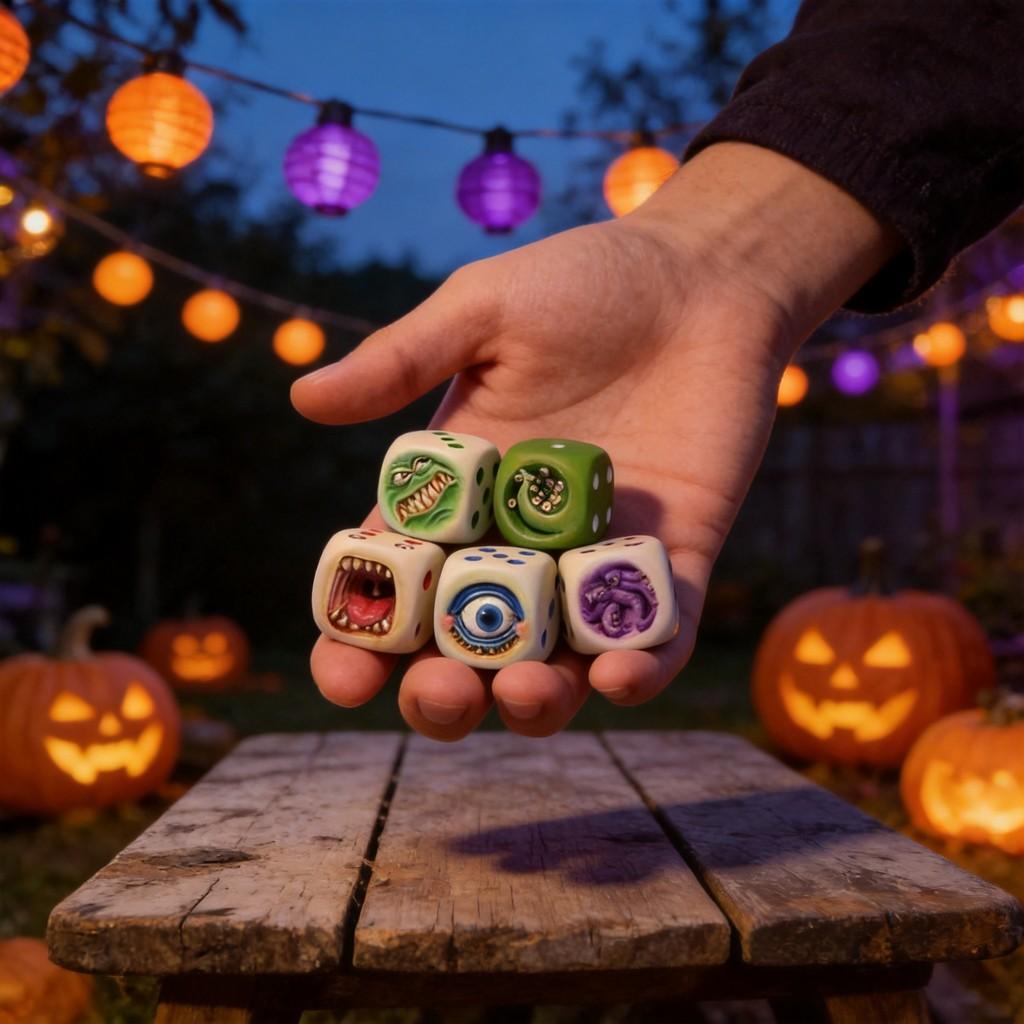 Horror Demon Dice Resin Party Decor For Halloween And Themed Events