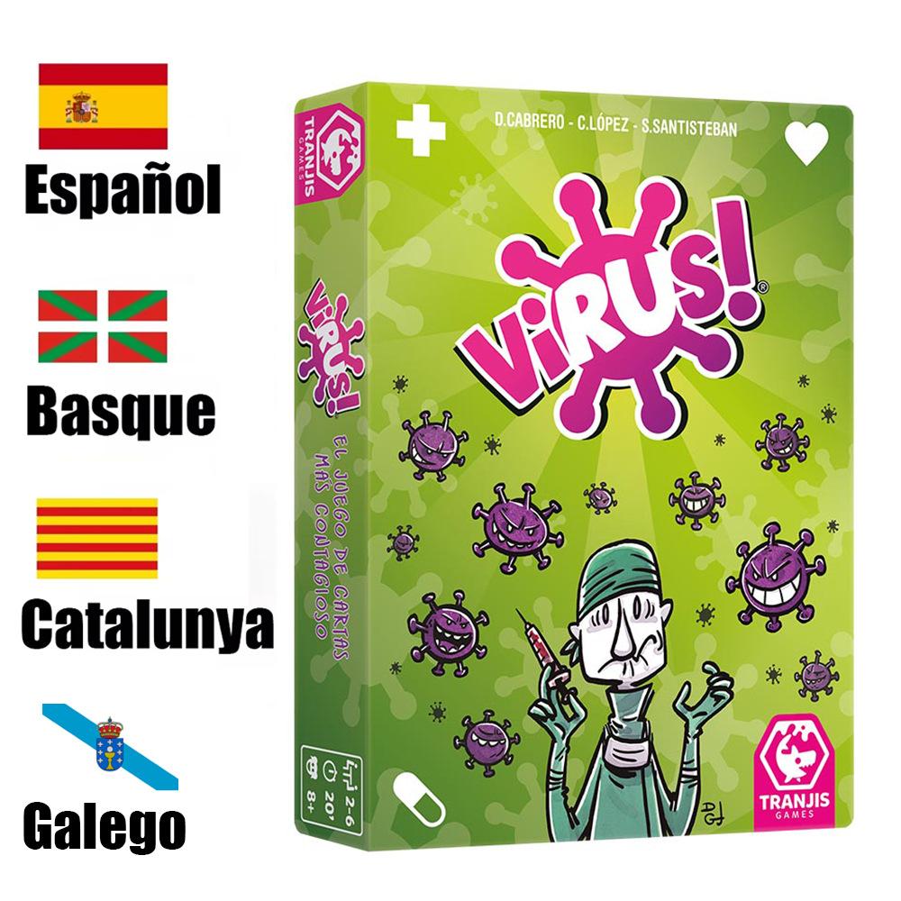 1pc Virus 1 2 3 Board Game The Contagiously Fun Card Game Spanish English Version Party Game for Fun Family Game