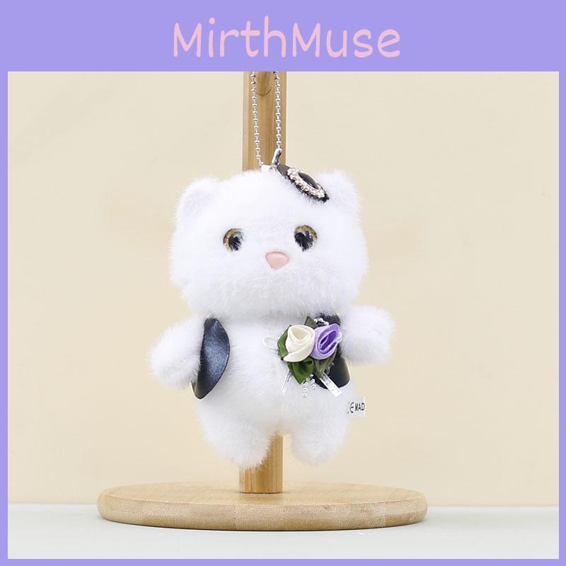 Cute Wedding Bear Plush Pendant Plush Keychain With Short Plush For Ideas Gift