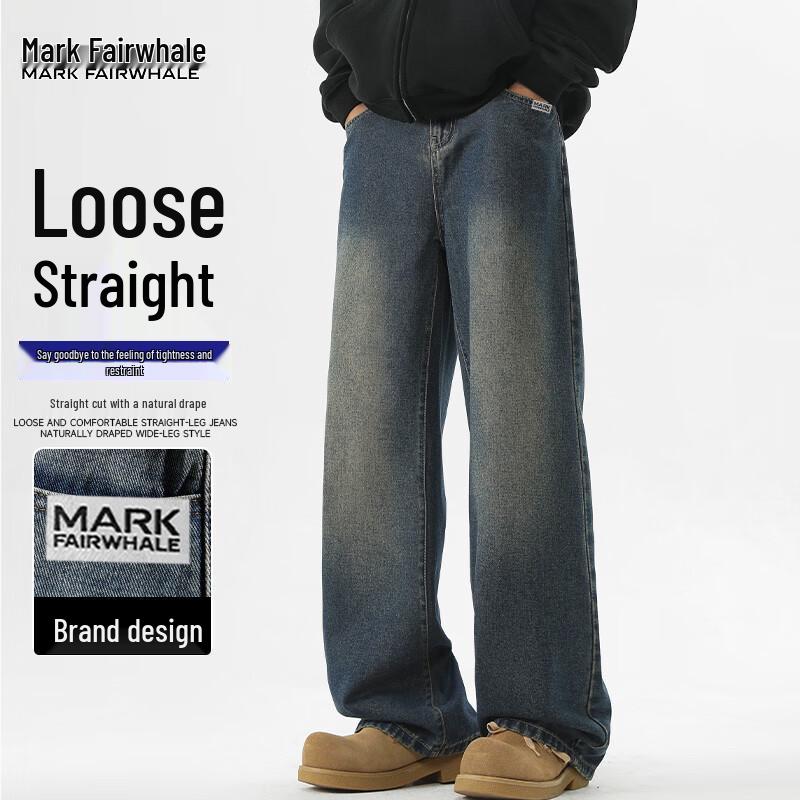 Mark Fairwhale Men's Loose Straight-Leg Jeans