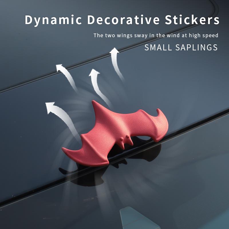 3D Stereo Bat Sticker Antenna Car Roof Self-Adhesive Auto Decoration Ornaments Car Accessories For Truck SUV Motorcycle Helmet
