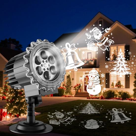 Halloween Projector Light Rotating Snow Falling Projector Lamp Waterproof Easy Installation Indoor Outdoor Holiday Night Light Projector