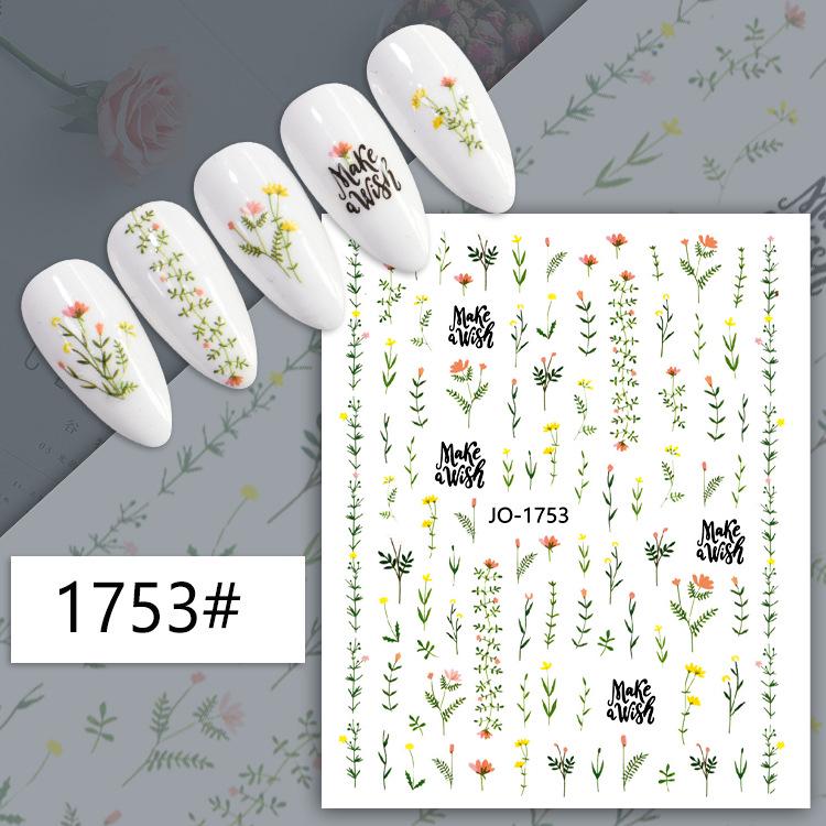 3D Colorful Flower Nail Art Stickers - Sunflower & Rose Self-Adhesive Decals