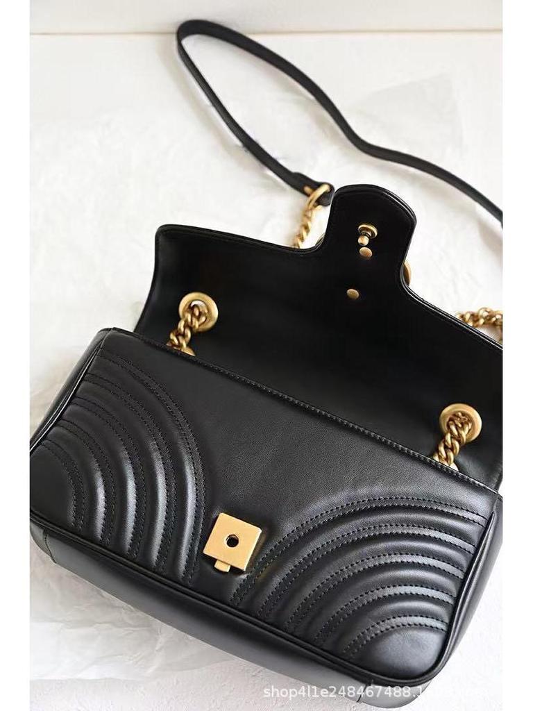 G Home Marmont Heart Saddle & Dionysus Chain Ripple Crossbody Women's Bag