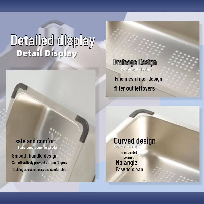 TLXT Stainless Steel Kitchen Sink with Drain Basket