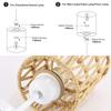 1PC Chic Wicker Homestay Papier Seil Lampenschirm Küche Kleine Rattan Lampenschirme Boho Land Pendelleuchte Abdeckung Retro Restaurant