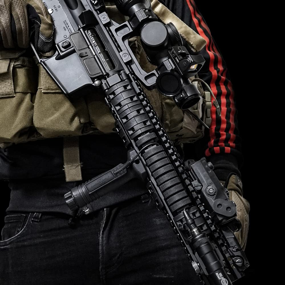 Ryohin Buhin 20mm Rail Compatible Foregrip Vertical Grip, Knight's Armament Type KAC Replica, Resin, Black