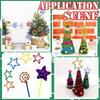 3 Colors 150Pcs Chenille Pipe Cleaners Colorful Pipe Cleaners Bulk Green Gold Red Glitter Reusable Fuzzy Sticks for DIY Craft