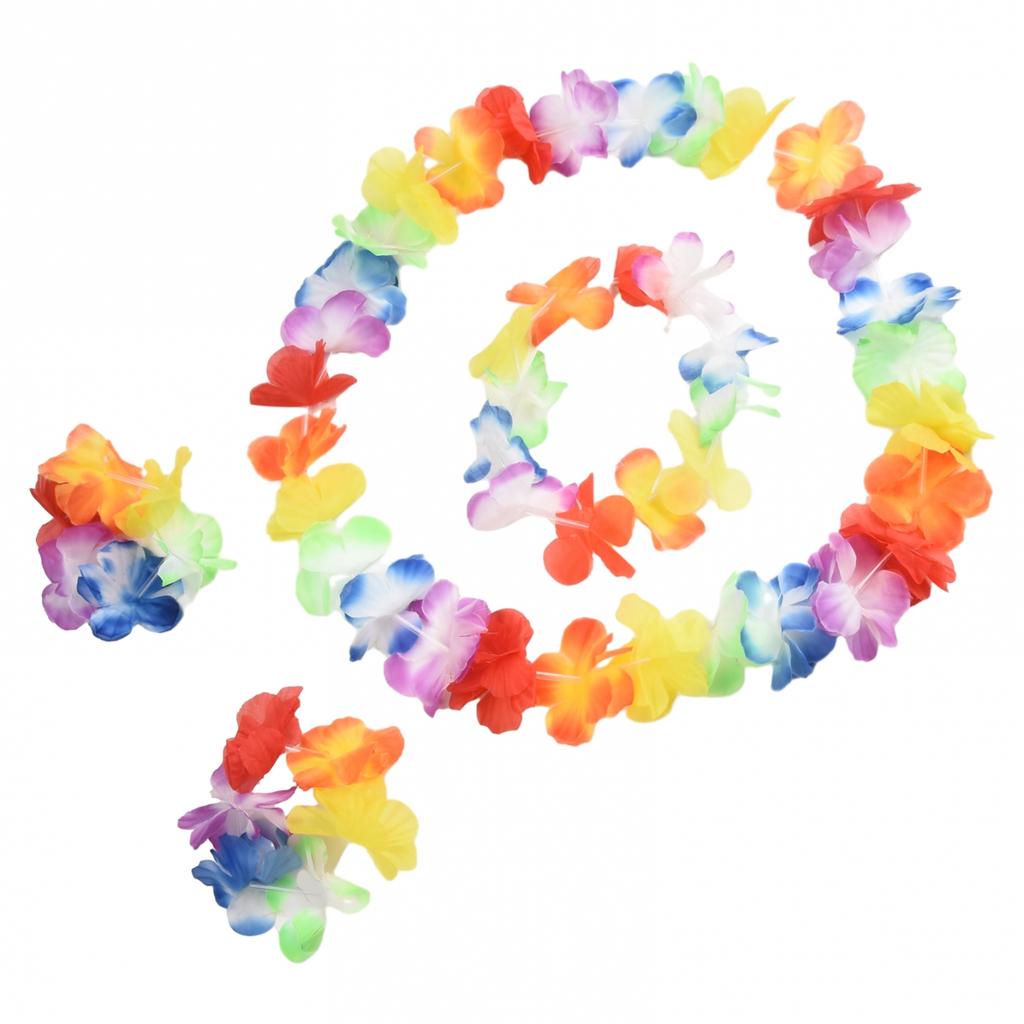 Barn Hawaiian Hula Dans Grässkjorta Halsband Pannband Armband Maskeraddräkt/Kostym