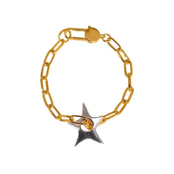 

Necklace Gold And Silver Pentagram Pendant Fashion Niche Exquisite Personalized Decoration Wear Paperclip Necklace