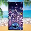 Western Anime Pattern Soft Thick Microfiber Large Towel For Children Beach Swimming