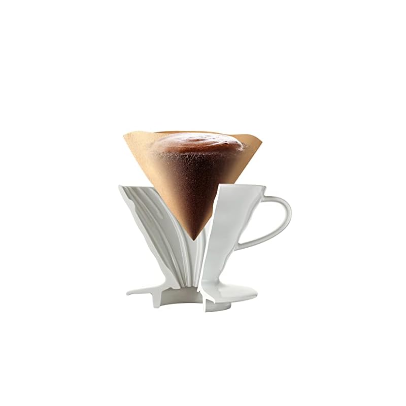 HARIO V60 Paper Filters 02 W Brown, for 1-4 cups, 100 filters per pack, Made in Japan (VCF-02-100M)