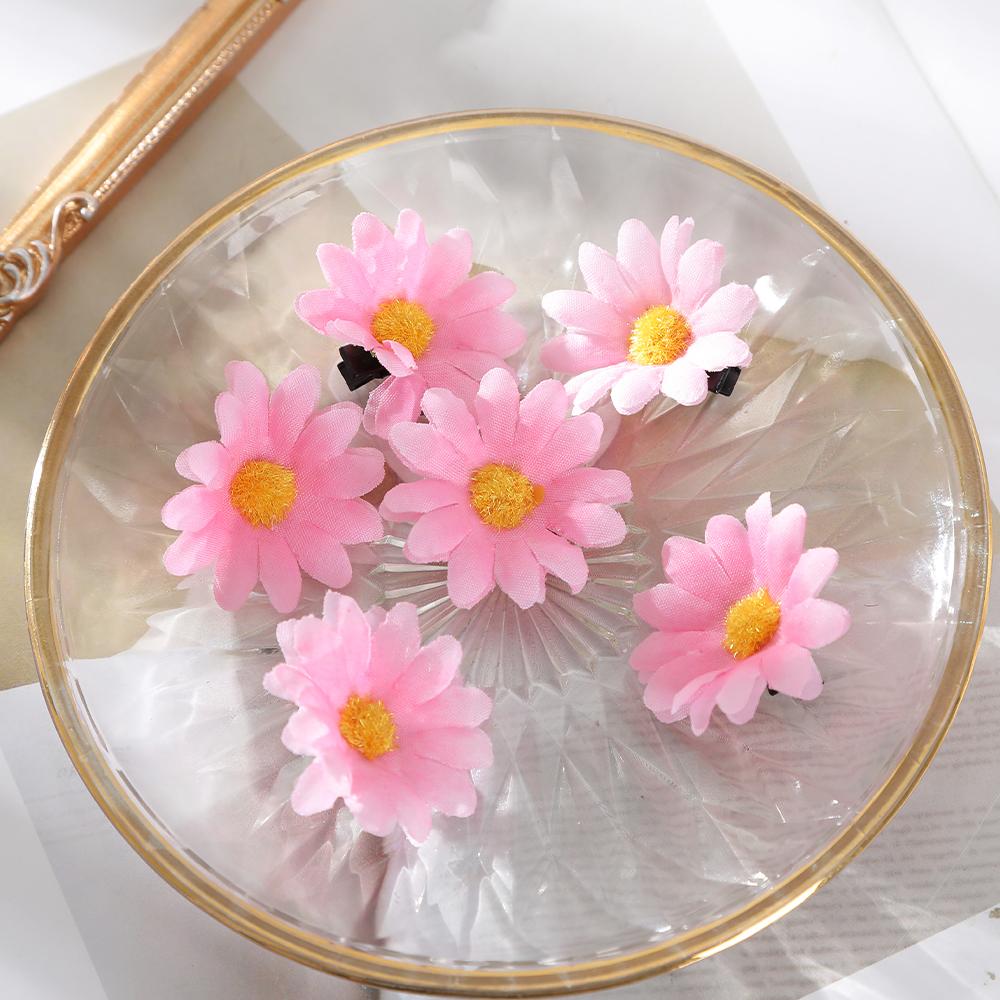 6pcs/set Sunflower Hairpins Yellow Sweet Hair Clip Side Clips Girls Styling Tools Hairpin Photo Travel Bohemia Hair Accessories