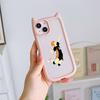 Soft Cat Ear Phone Cases for iPhone 16 15 13 12 11 Pro Max 14 Plus Silicone Anti-Drop Transparent Acrylic Back Cover N69 Anime Haikyuu X Reader Art