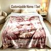 Osterhase Thema Weiche Decke Personalisierter Benutzerdefinierter Name Text Druck Warme Decke Haus Sofa Schlafzimmer Dekor