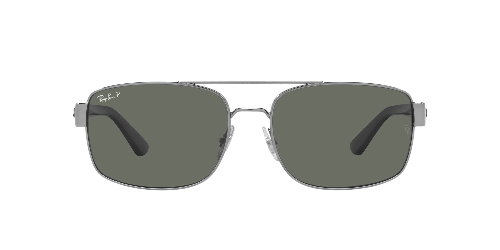 

RB3687 Polarized Size 61 Ray-Ban Sunglasses, Gunmetal/Crystal Gray-Green Lenses,