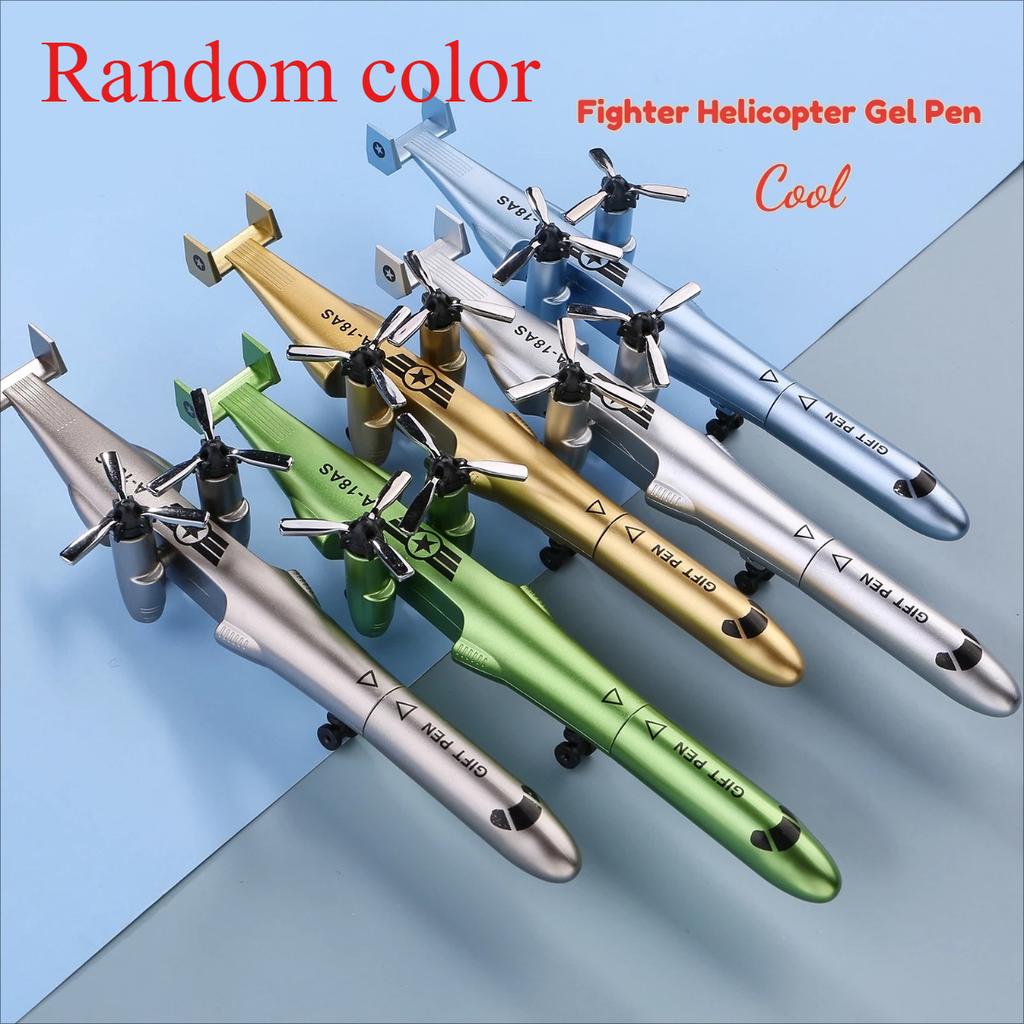 Penna a Sfera Neutra Creativa Aereo Militare 0.38mm Inchiostro Nero Caccia Elicottero Penna Gel Studente Scuola Ufficio Cancelleria Regali