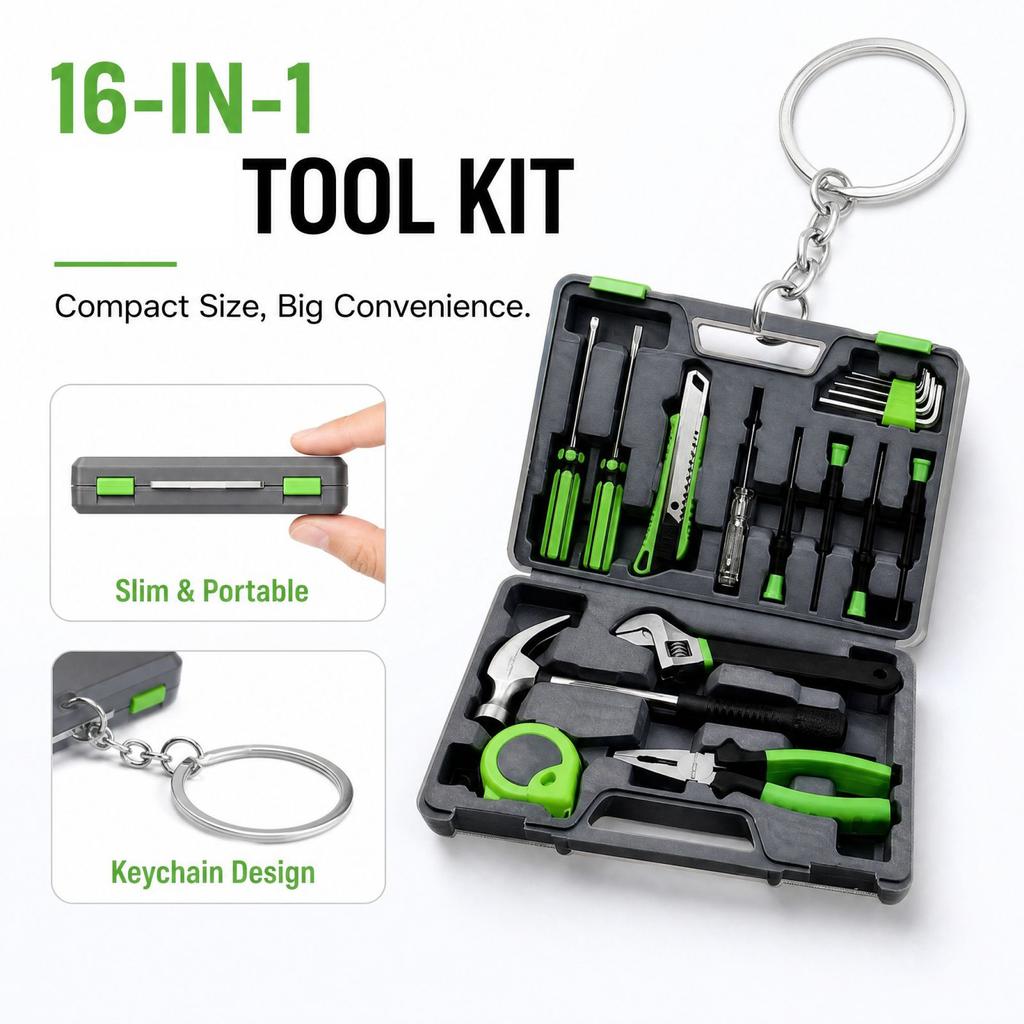 Toolbox Theme Acrylic Keychain for Backpack and Car Keys Holiday Party Gift