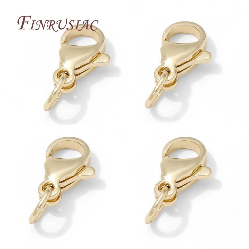 Stainless Steel Gold Plated 10mm Lobster Clasps,Locks For Jewelry Connectors DIY Bracelets Making Accessories,Clasps For Jewelry