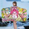 Cocotama Anime Bath Towel Microfiber Soft Water Absorbing Breathable For Girl Kids Decorative Cartoon Beach Towel