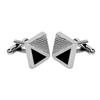 3D stripe Black Enamel triangle Square Cufflinks women French Shirt personality Cuff Link Office Party Club Men Cufflink Jewelry