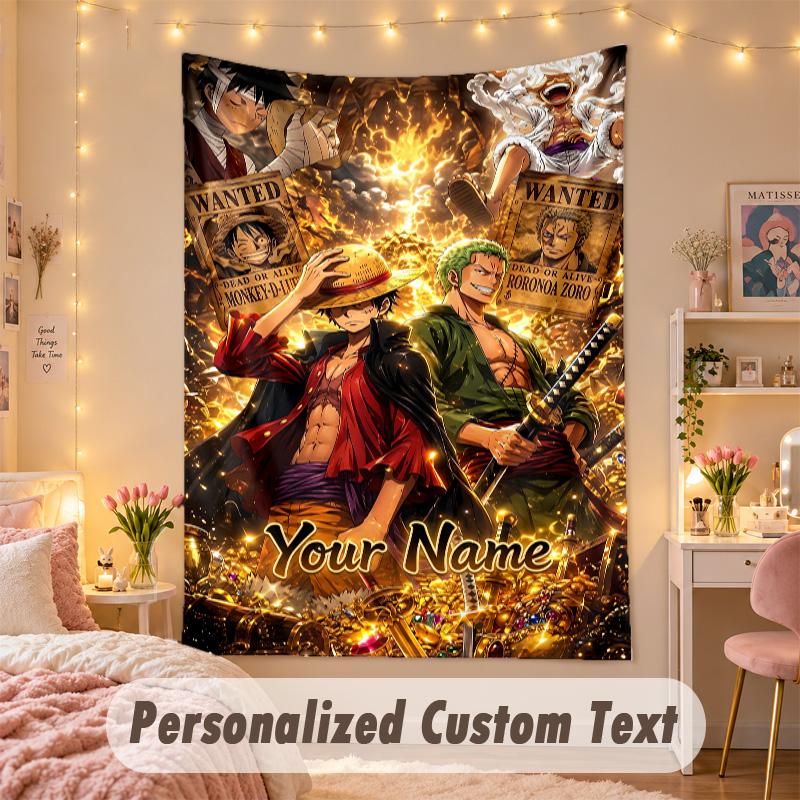 Custom Personalized Tapestry,One Piece Print Custom Name Text Wall Art Hanging for Bedroom