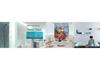 Xiyin Waterproof High Definition Shower Curtain Set - Four-Piece, No-Drill Partition for Bathroom or Hotel.