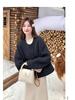 2025 New Korean Style Women's Short Wool Coat: Double-Sided Fragrance Style with Round Neck