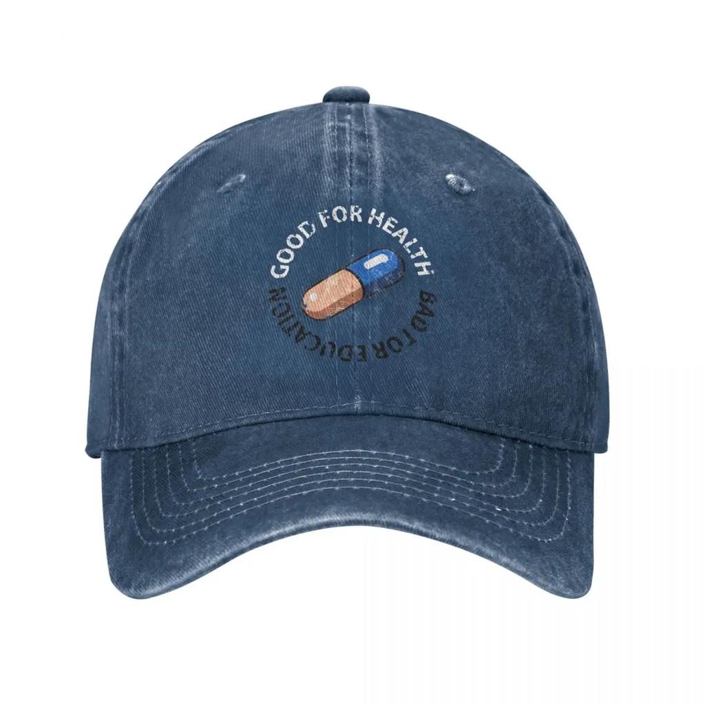 Akira Curious Pill Baseball Cap Vintage Distressed Denim Anime Snapback Cap for Men Women Adjustable Caps Hat