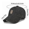 Winter Baseball Cap Warm Windproof Thickened Woolen Knitted Ear Protection Cap Men Adjustable Outdoor Sport Running Earflap Hat