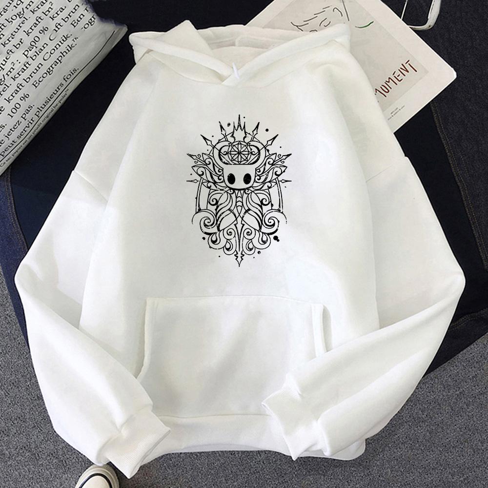 Hollow Knight Creative Graphic Sweatshirt Men Popular Game Character Print Clothes Fall Unisex Casual Hoodie Slight Strech Tops