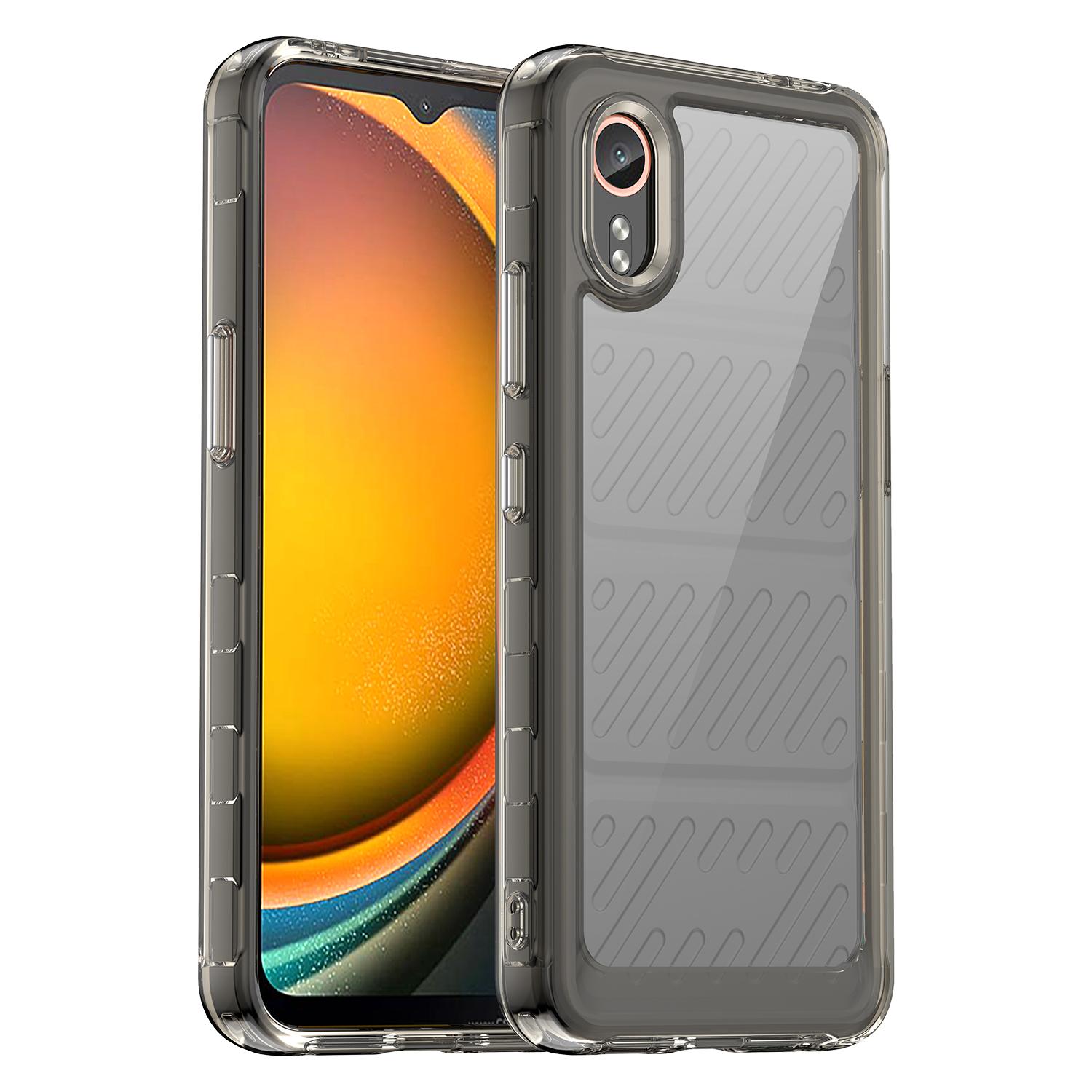 

For Samsung Galaxy Xcover7 Phone Case Anti-drop TPU+Acrylic Cover Transparent Grey